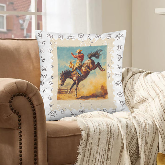 Baha Ranch Stamped Rodeo 2 Pillow Case Made in America