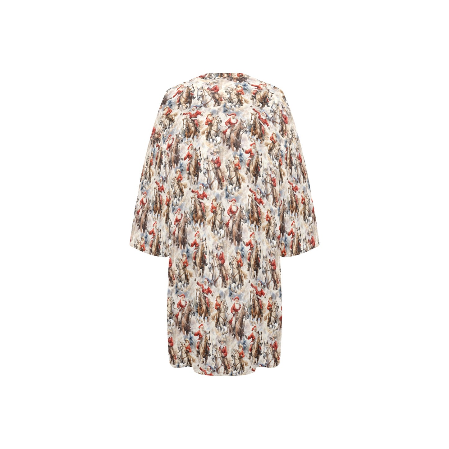 Western Cowboy Santa Women's Oversized Sleep Shirt