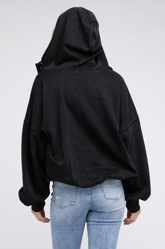 Stitch Detailed Elastic Hem Hoodie choice of colors