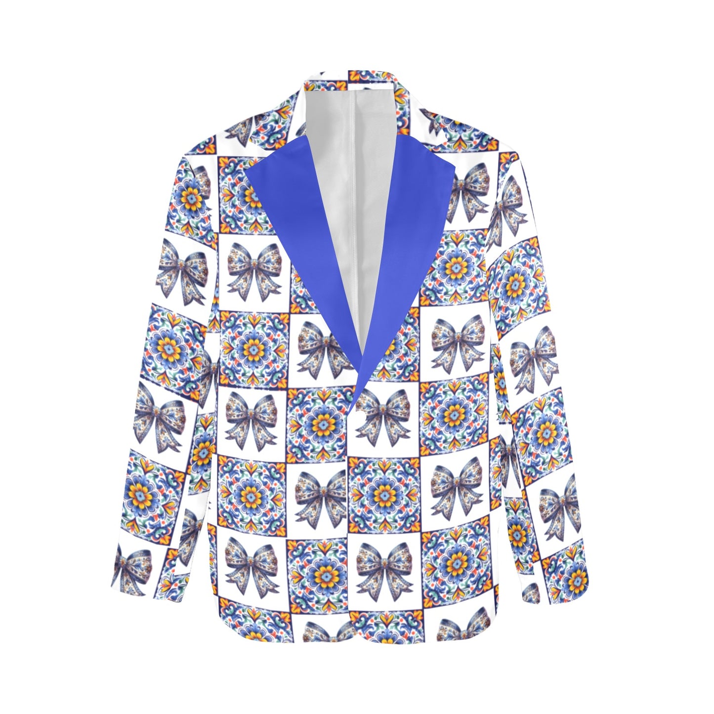 Blue Bow Talavera Floral Blazer