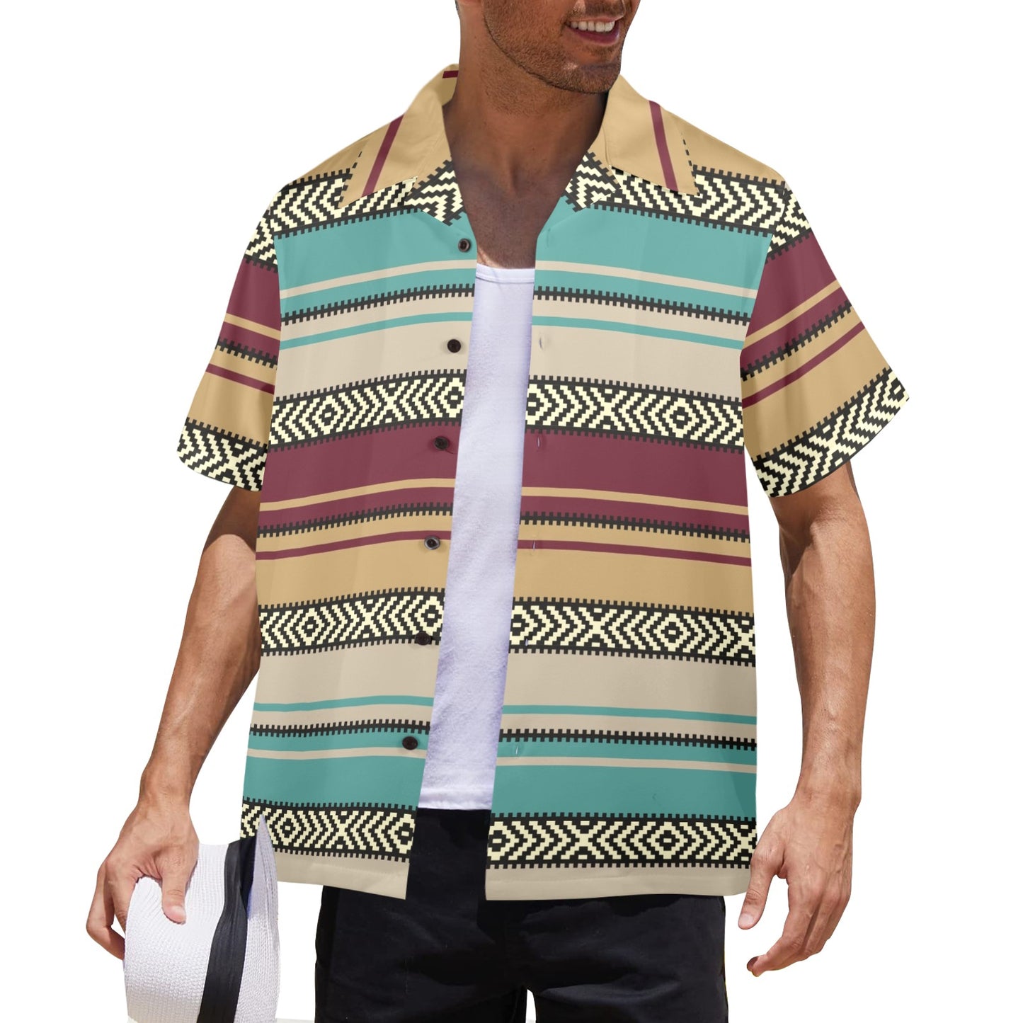 Baha Ranch Southwest Serape Hawaiian Shirt Made in America