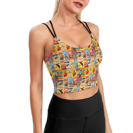 Vintage Rodeo Poster Western Crop Top