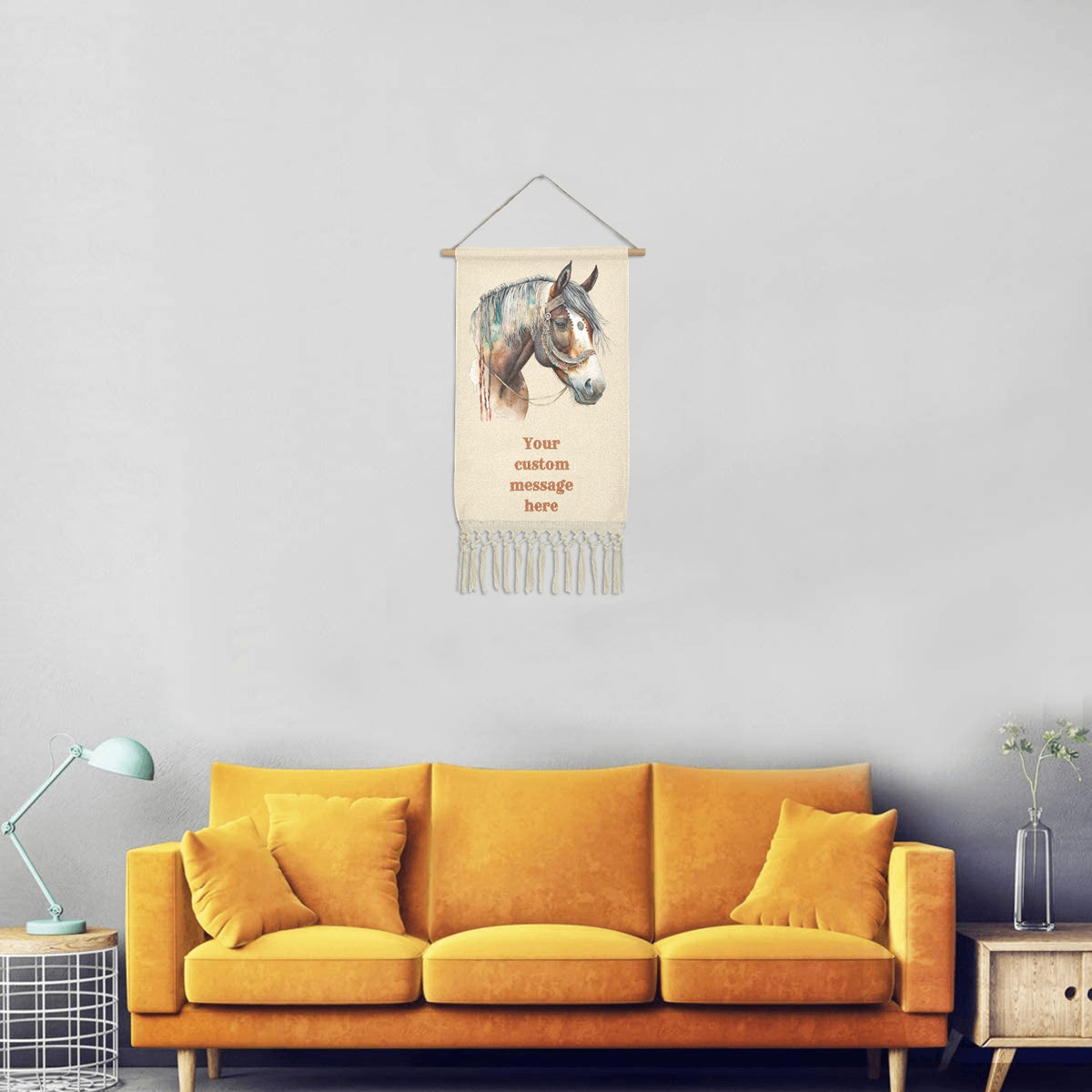Baha Ranch Personalized Horse Wall Hanging Made in America