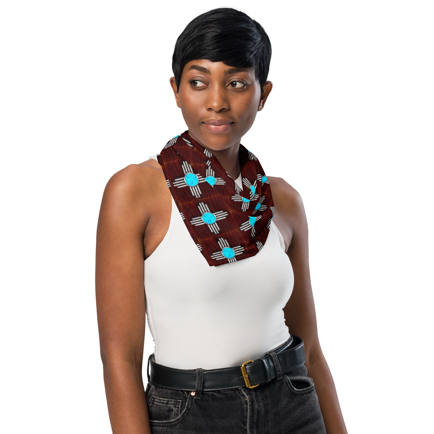 Turquoise Zia Bandana