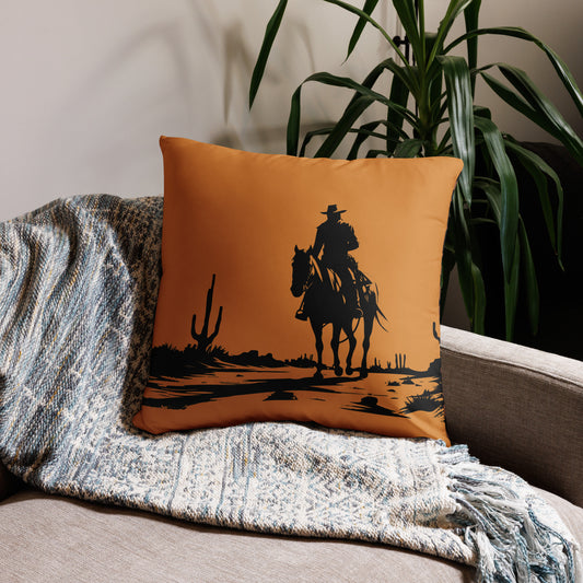 Desert Cowboy Large Basic Pillow