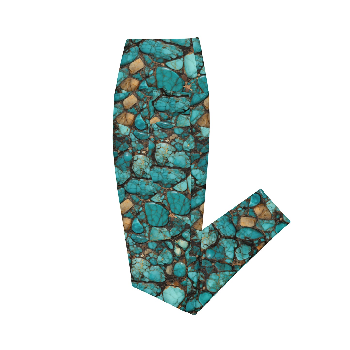 All Turquoise Leggings With Pockets