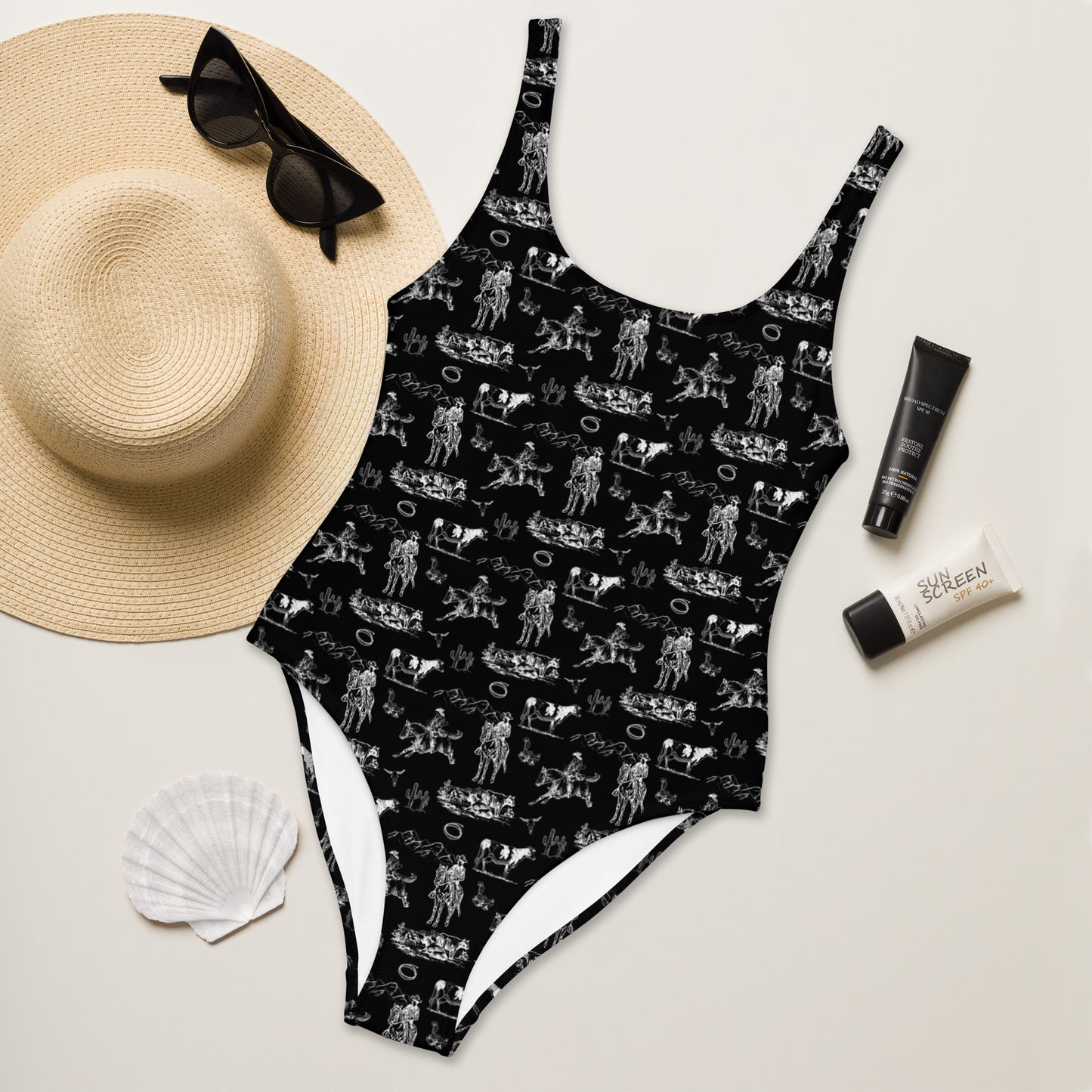 Yeehaw Ranch Way One-Piece Swimsuit