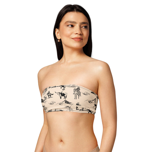 YEEHAW Cowboy Ranch Recycled bandeau bikini top