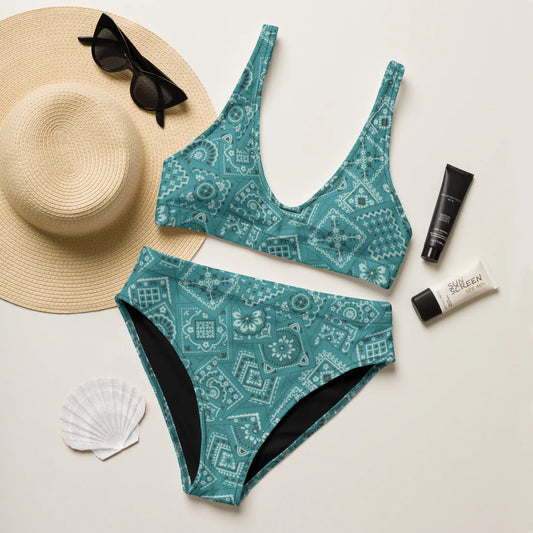 Yeehaw Turquoise Bandana Bikini XL