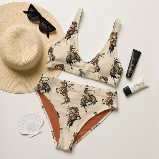 Yeehaw Vintage Cowgirl Bikini SMALL