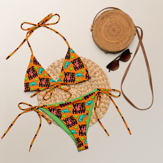Yeehaw Orange String Bikini