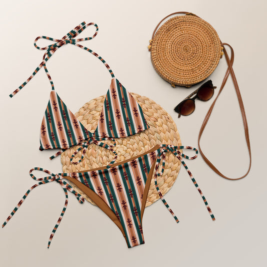 Yeehaw Cocoa Aztec String Bikini