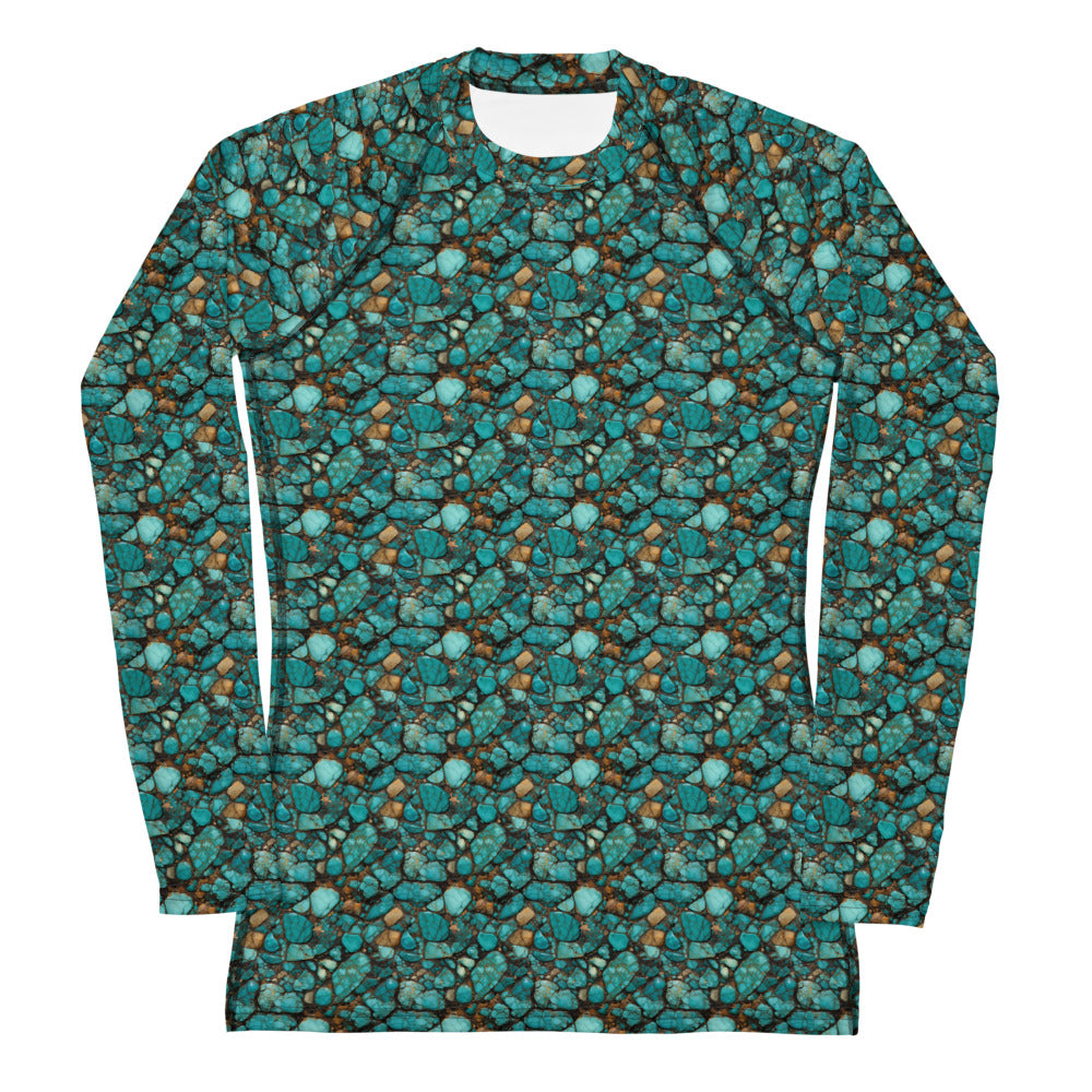 All Turquoise Women's Rash Guard