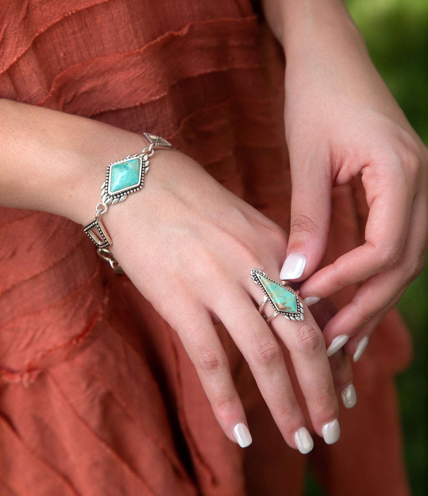 Anemone Turquoise and Sterling Silver Statement Turquoise Ring