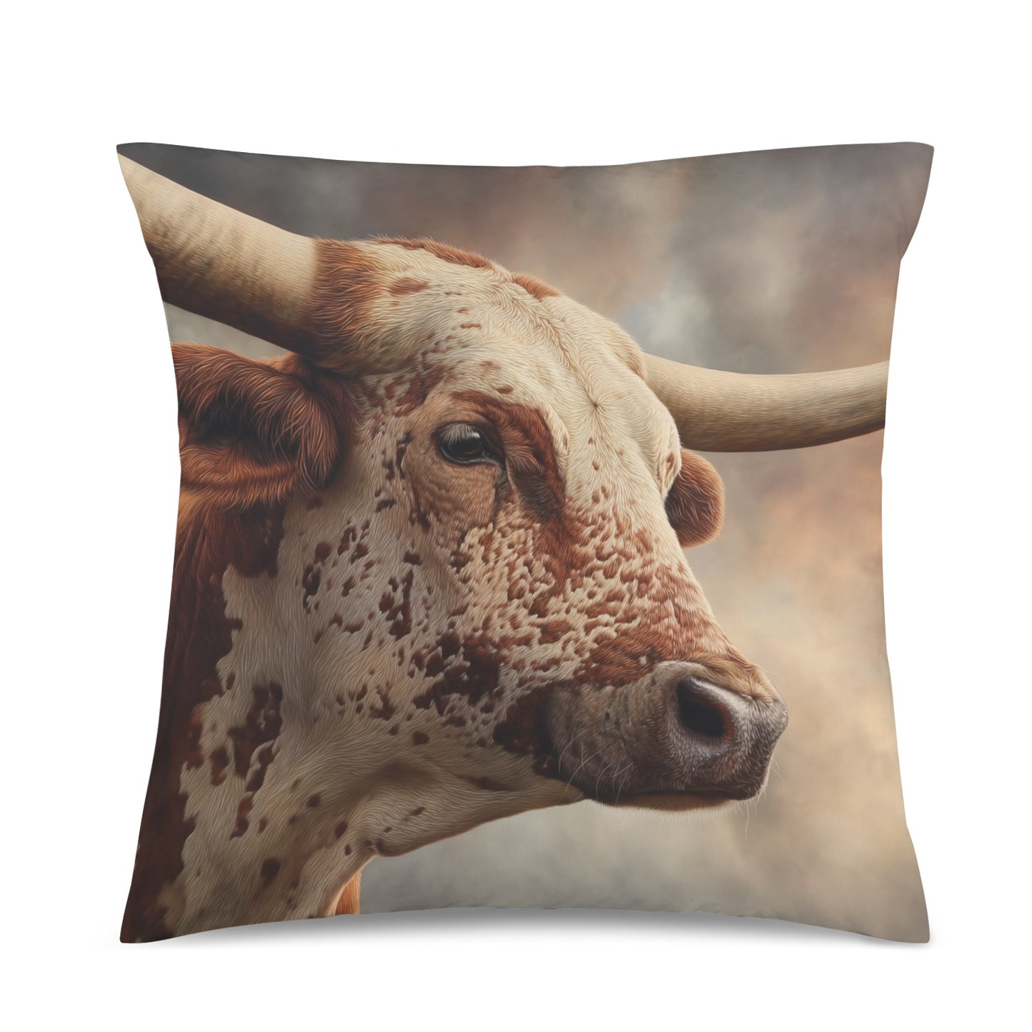 Baha Ranch Western Ranch Bull Velvety Soft Pillow Case Made in America
