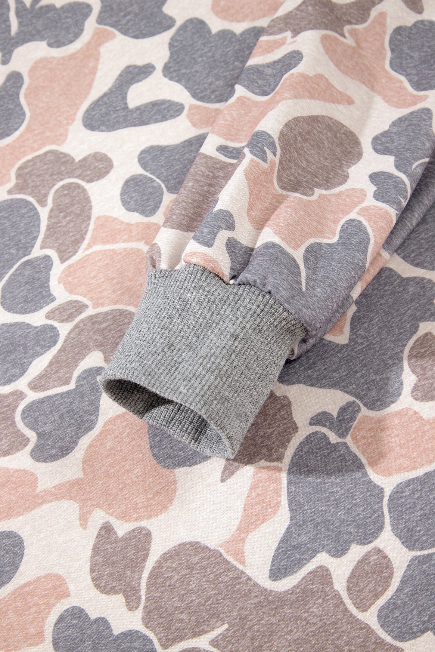 Camo Long Sleeve Top & Loose Pants Set