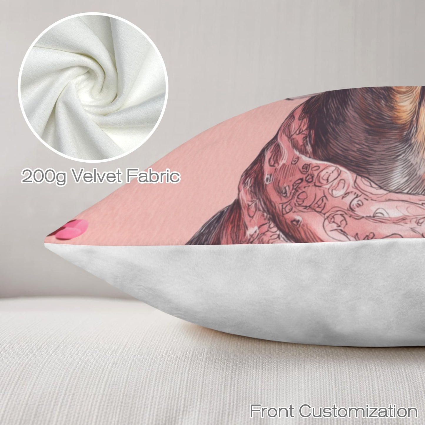 Baha Ranch Cowgirl Dachsund  Velvety Soft Throw Pillow Case Made in America