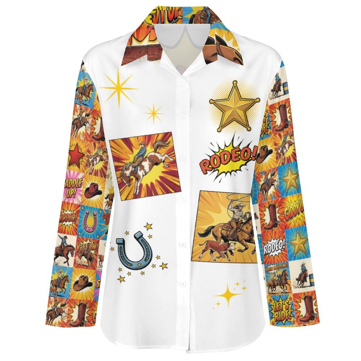 Baha Ranch The Comic Corral Western Rodeo Blouse