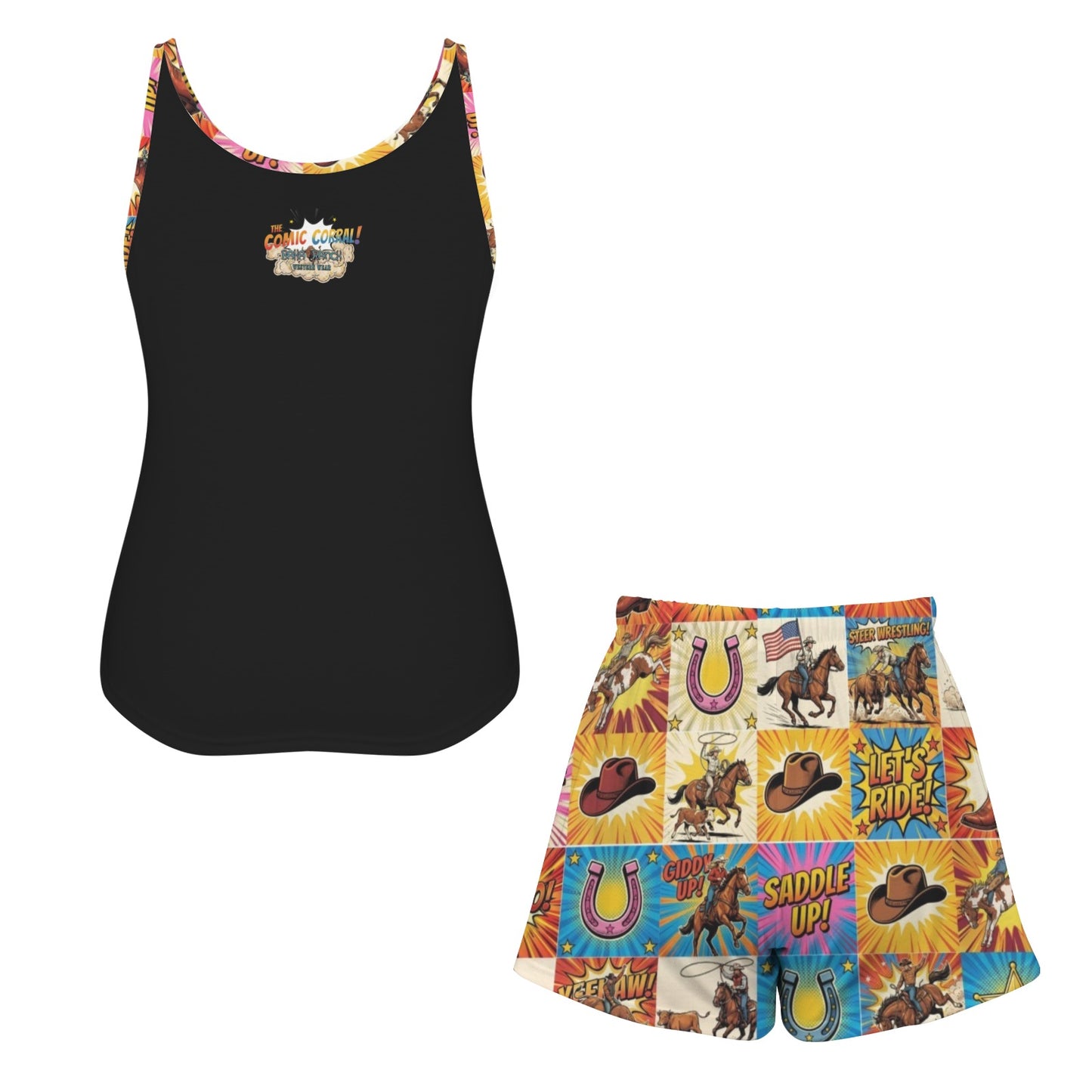 Baha Ranch The Comic Corral Rodeo Lounge Pajama Set Made in America