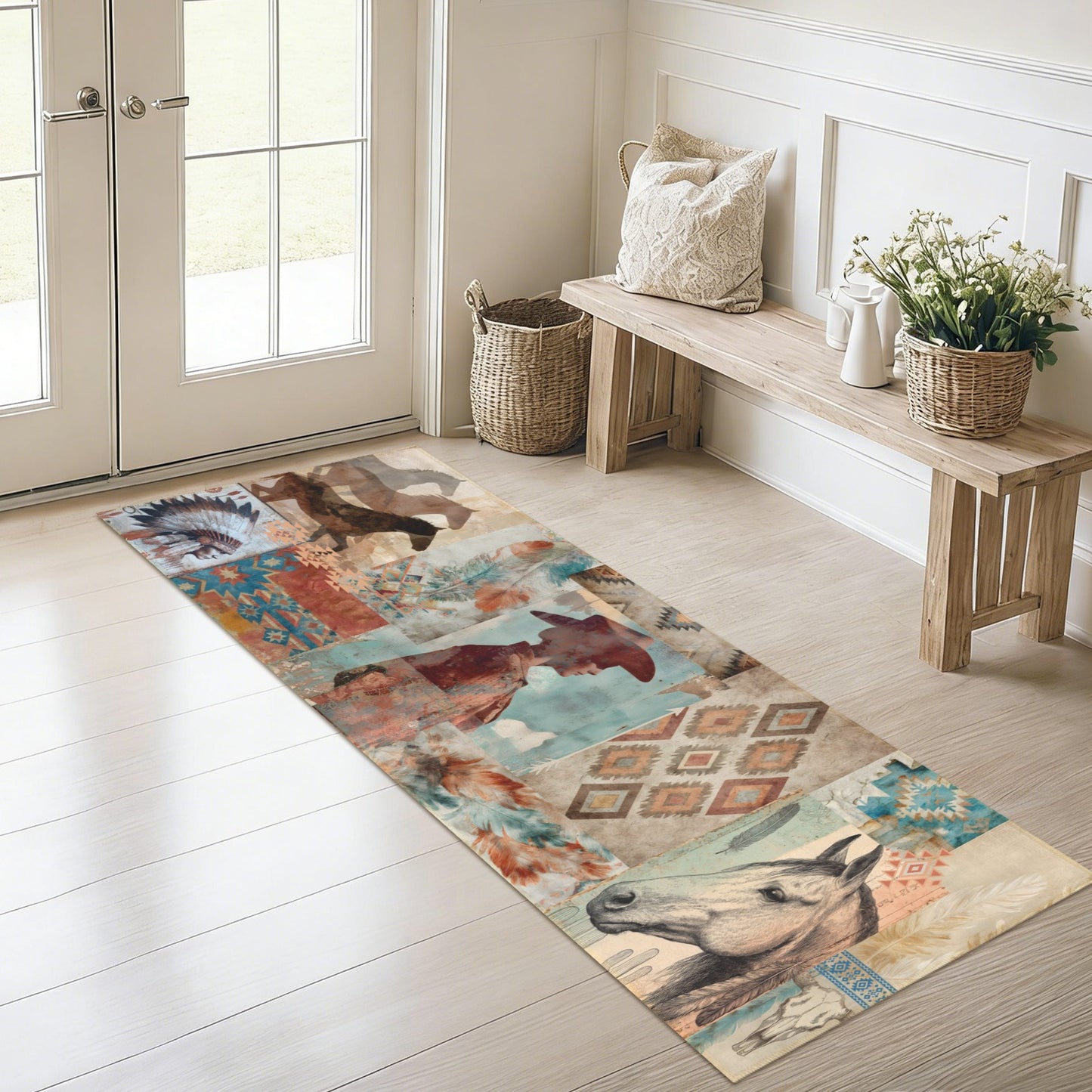 Western Gypsy Runner Indoor Runner Rug  0" x 22" Made in America