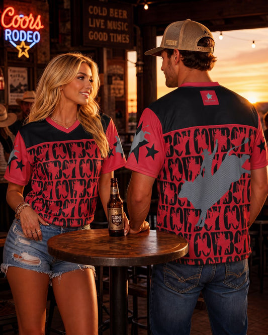 Baha Ranch Cowboy Bull Rider Boxy Football Jersey