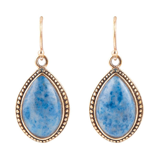 Balinese Lapis Drop Earrings