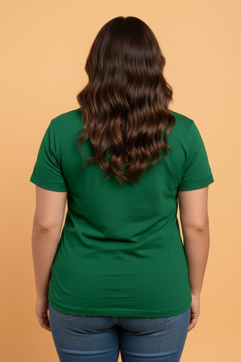 Plus Size Mallard Duck Faux Patchwork Graphic Tee
