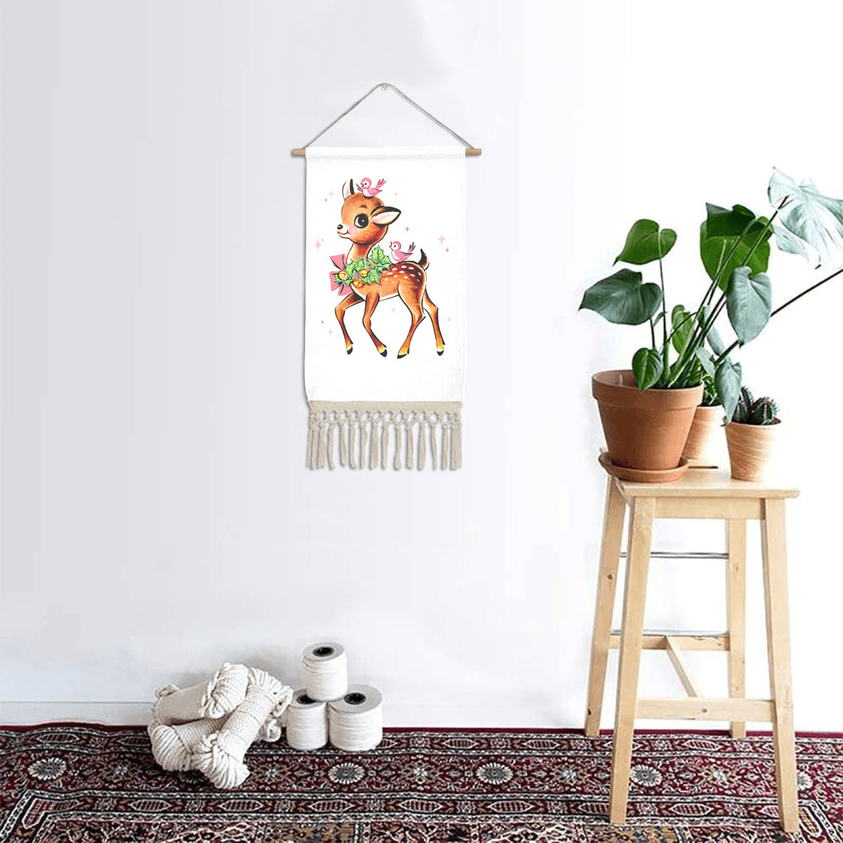 Baha Ranch Rudolph Wall Hanging Linen Poster Made in America