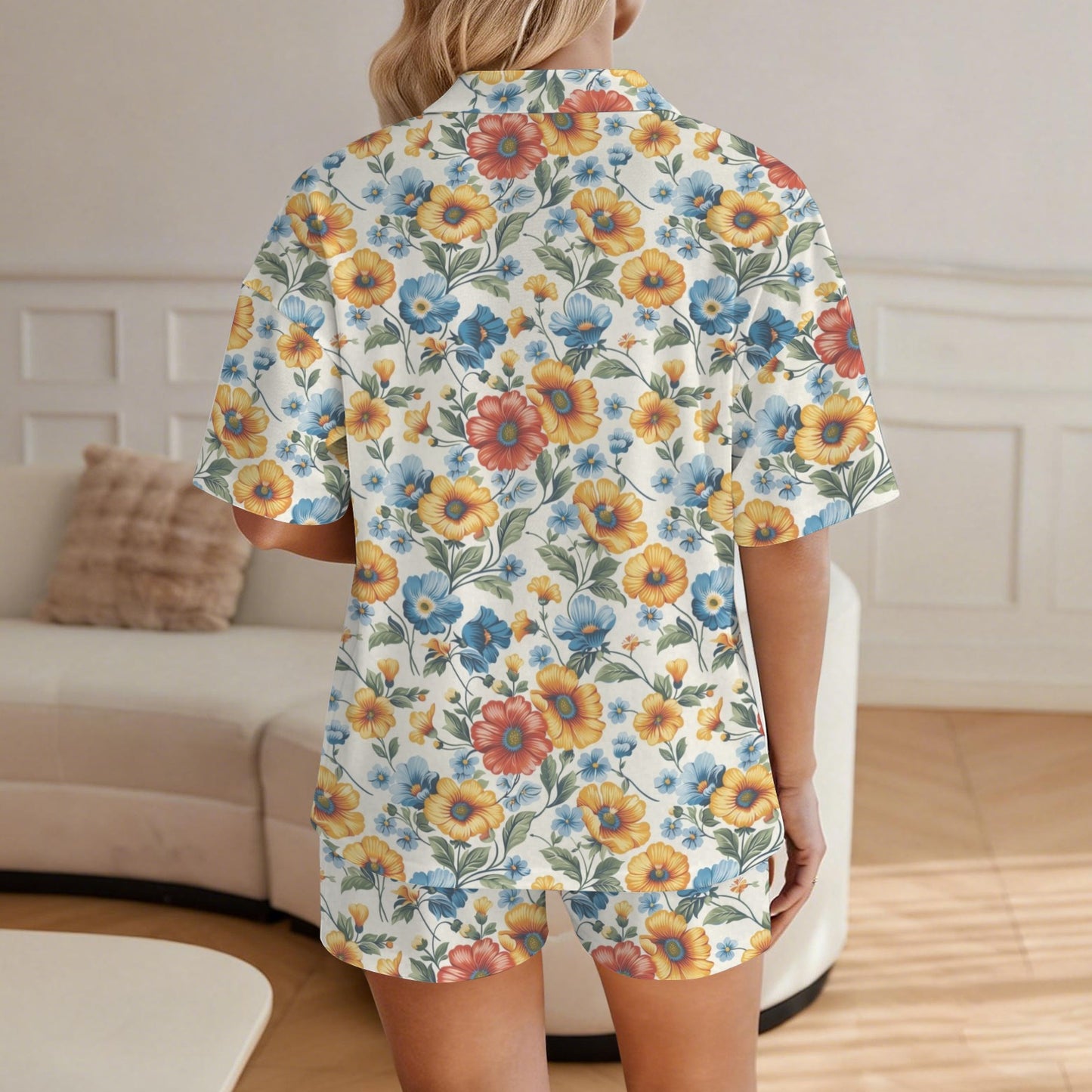 Baha Ranch Mexican Floral Women's Pajama Set Made in America