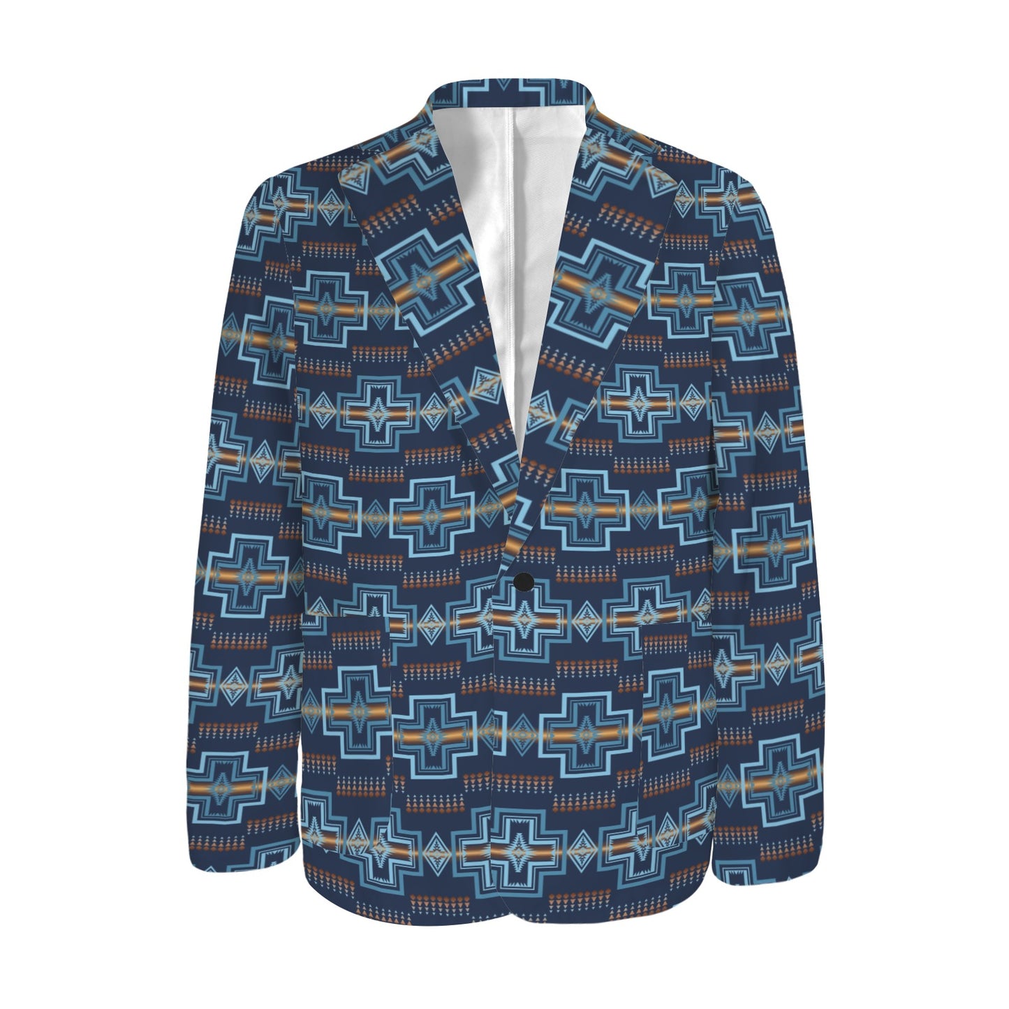 Navy Aztec Men's Western Blazer