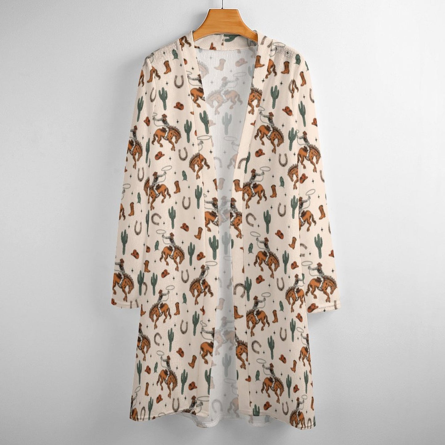 Rodeo Cowboy Print Cardigan