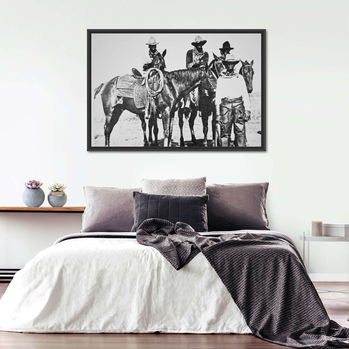 Black Cowboys At Bonham Texas 1890 Wall Art
