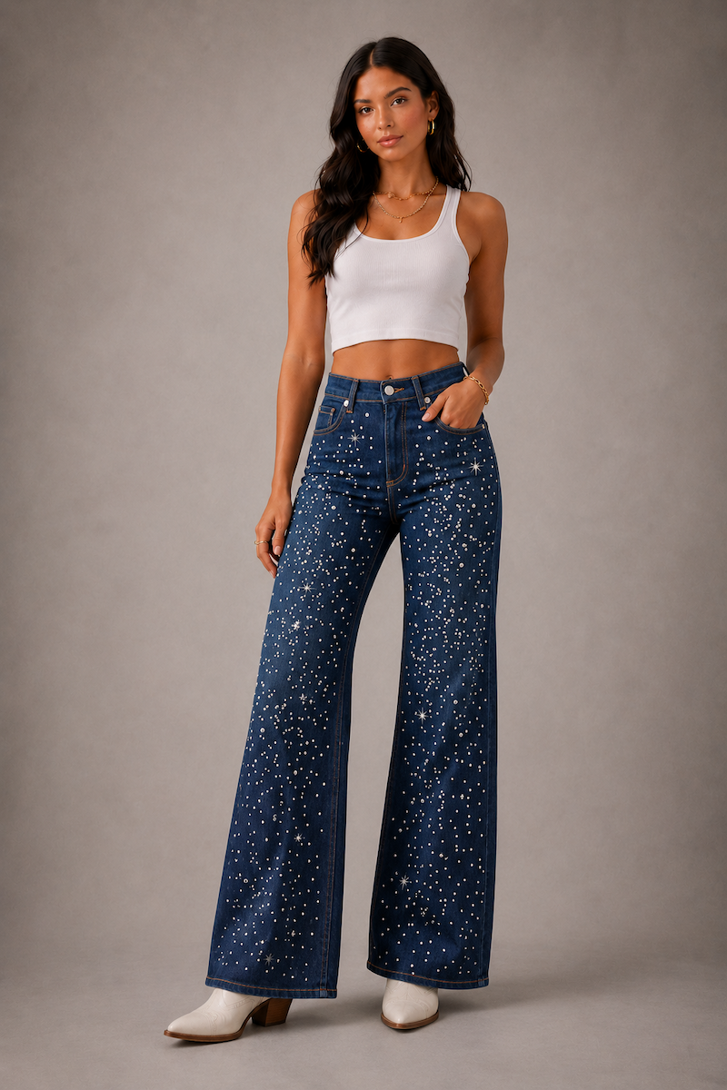 GJG Celeste Wide Leg Jean Dark Wash