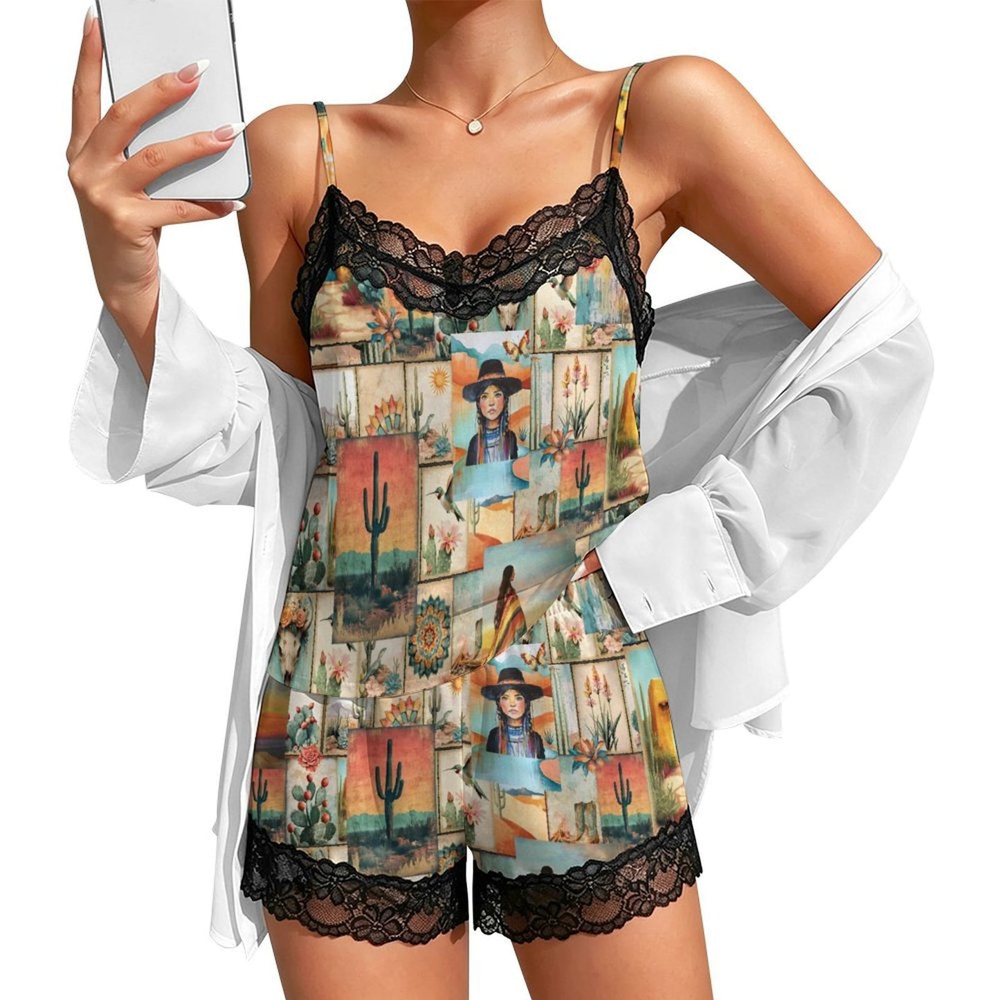 Baha Ranch Pictures of the Southwest Lace Pajama Set