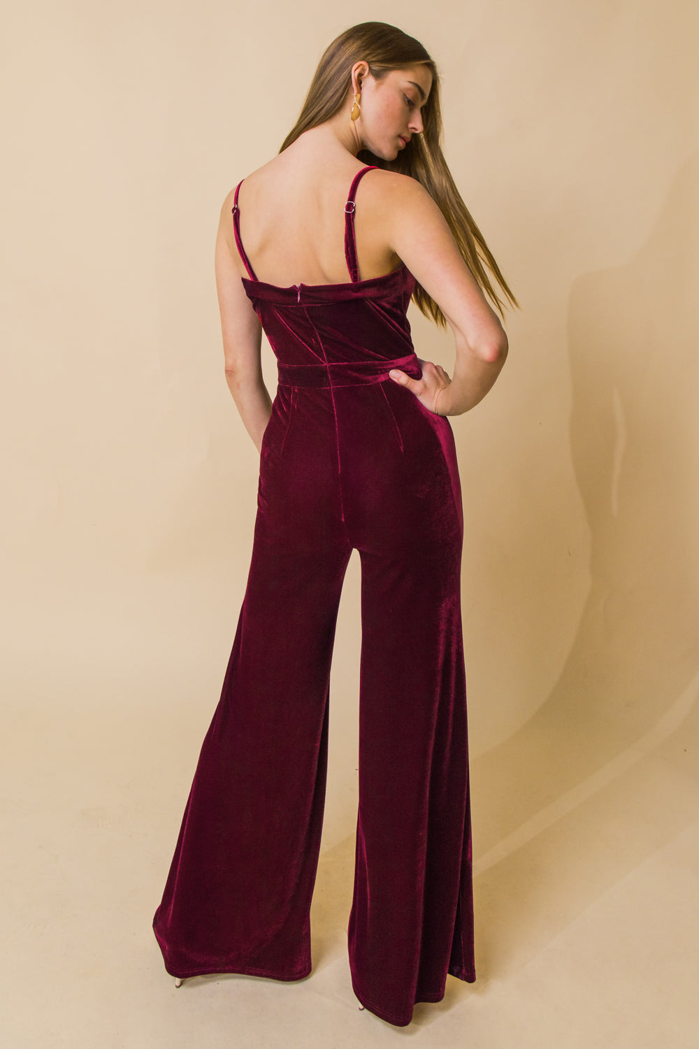 Flying Tomato Blow A Kiss Velvet Jumpsuit