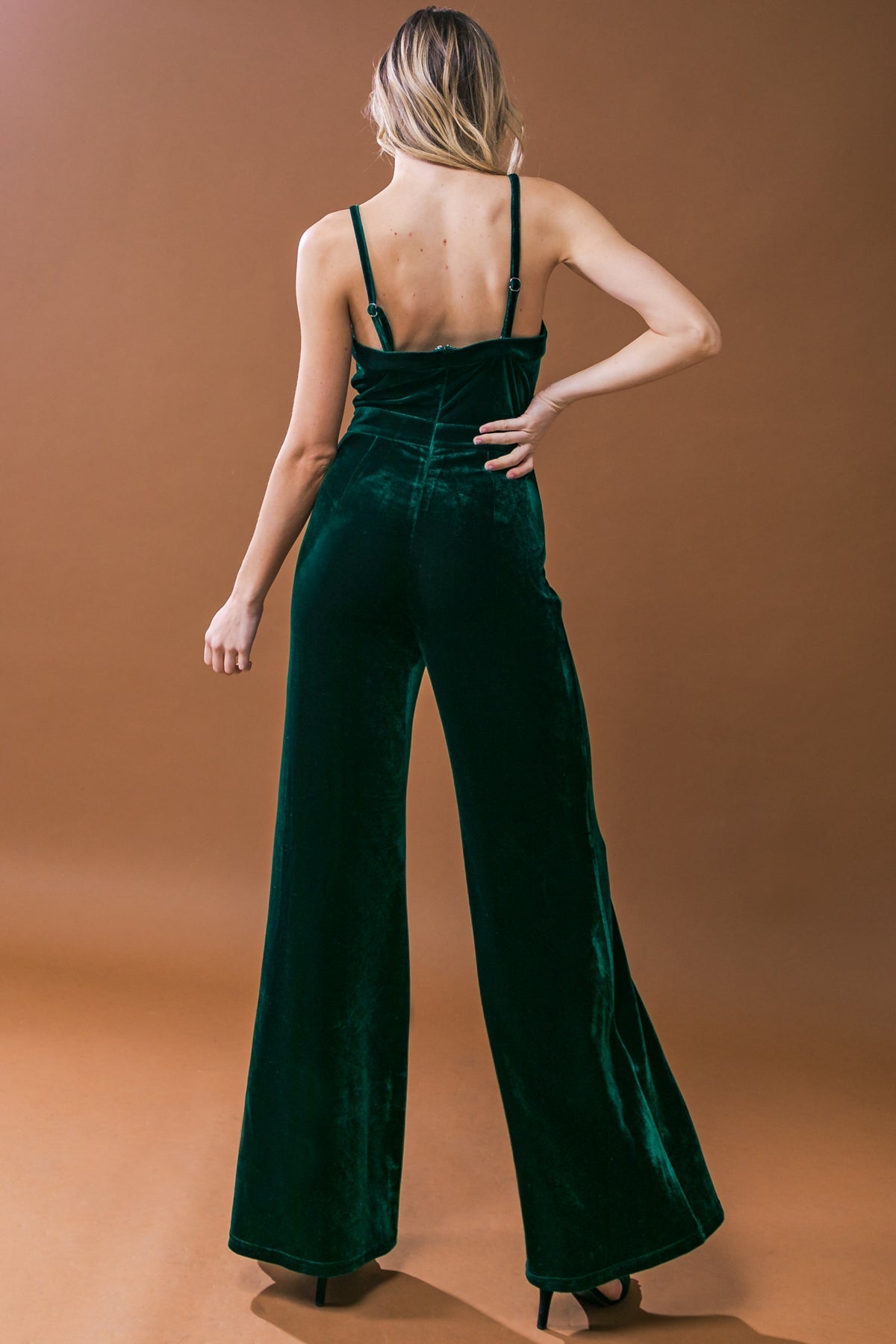 Flying Tomato Blow A Kiss Velvet Jumpsuit