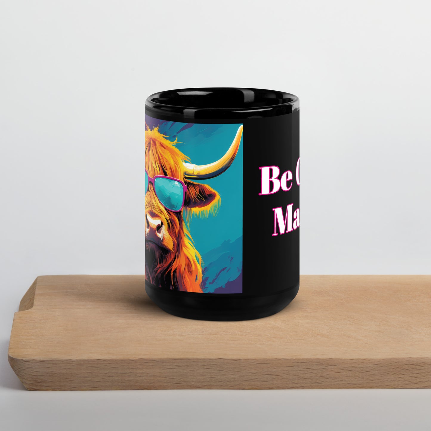 Be Cool Mama Black Glossy Mug