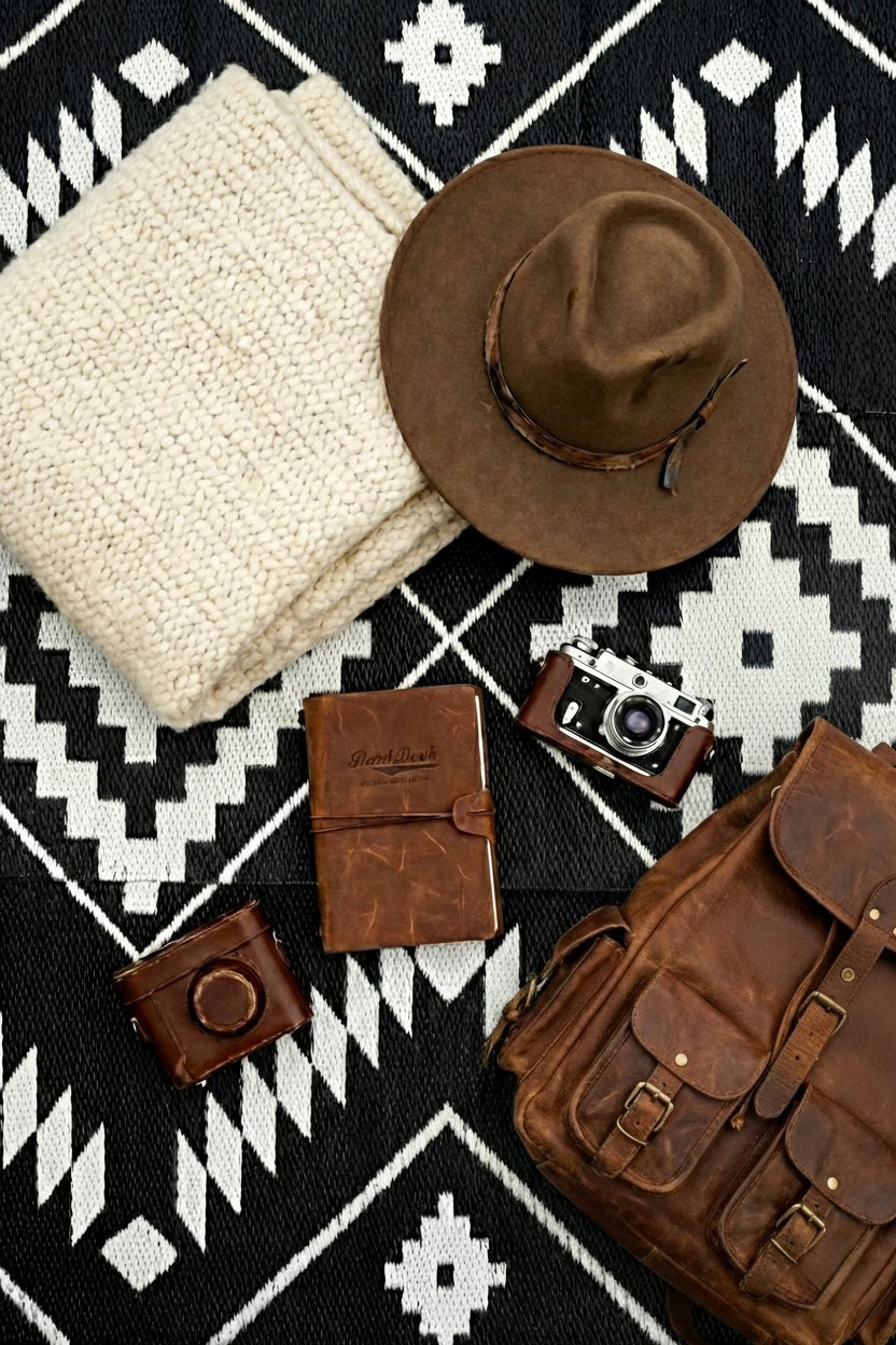 Western Grande Black + Ivory - 9ft x 12ft - RANCH RUGS  -THE DAVIS -