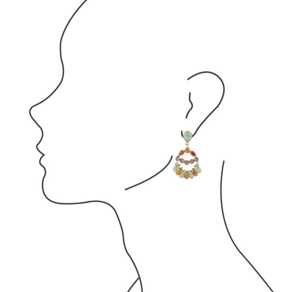 Botanical Bronze Statement Earrings