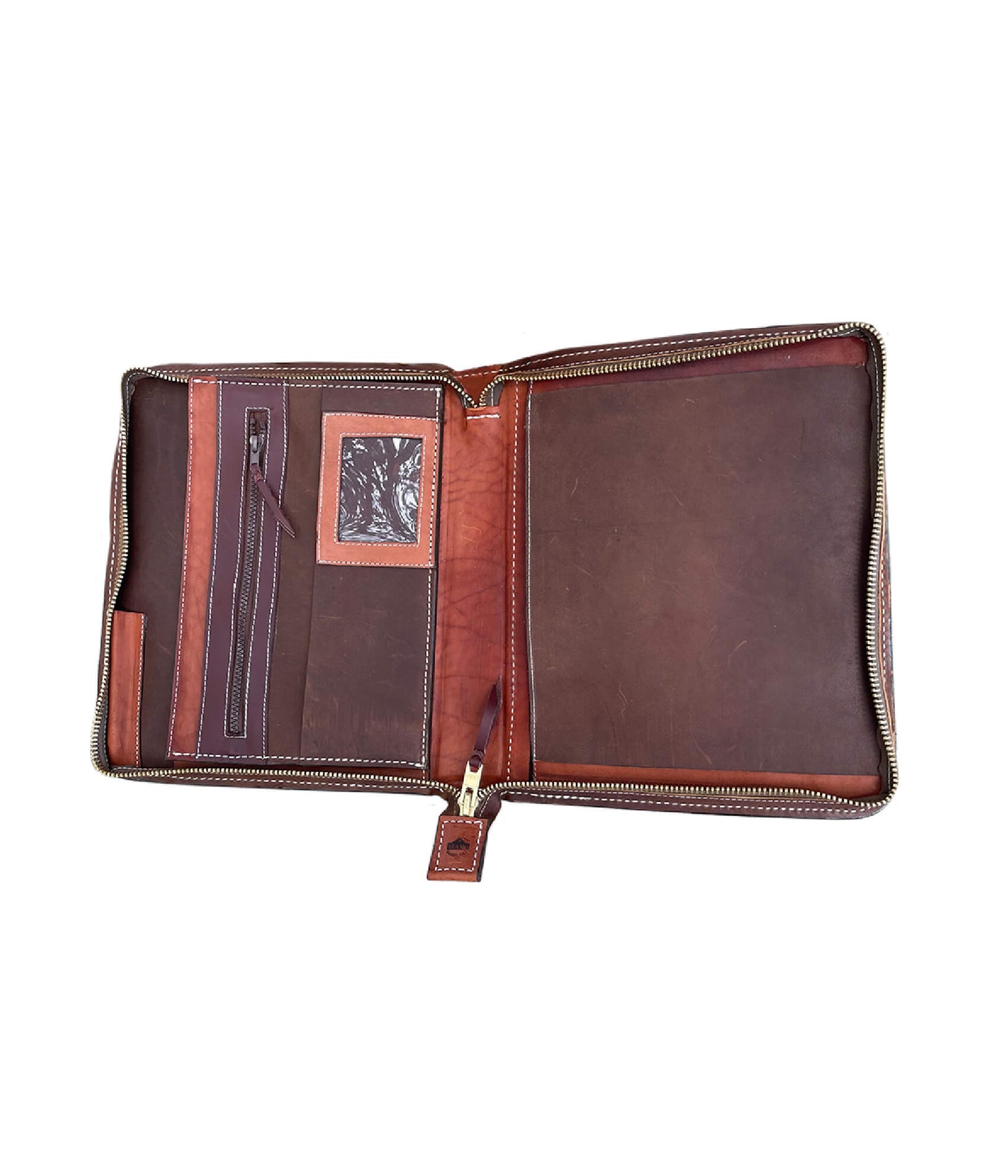 Alamo Saddlery #2 Cowboy Briefcase rough out chocolate leather