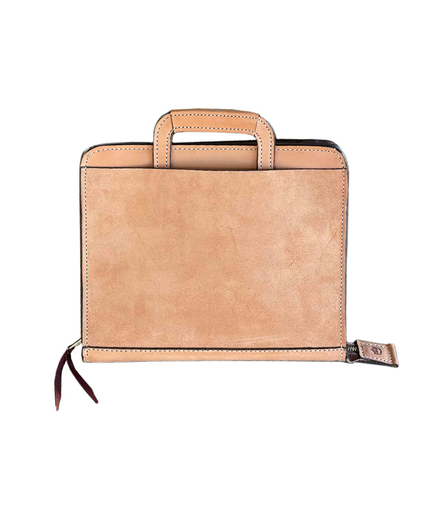 Alamo Saddlery #1 Cowboy Briefcase rough out golden leather