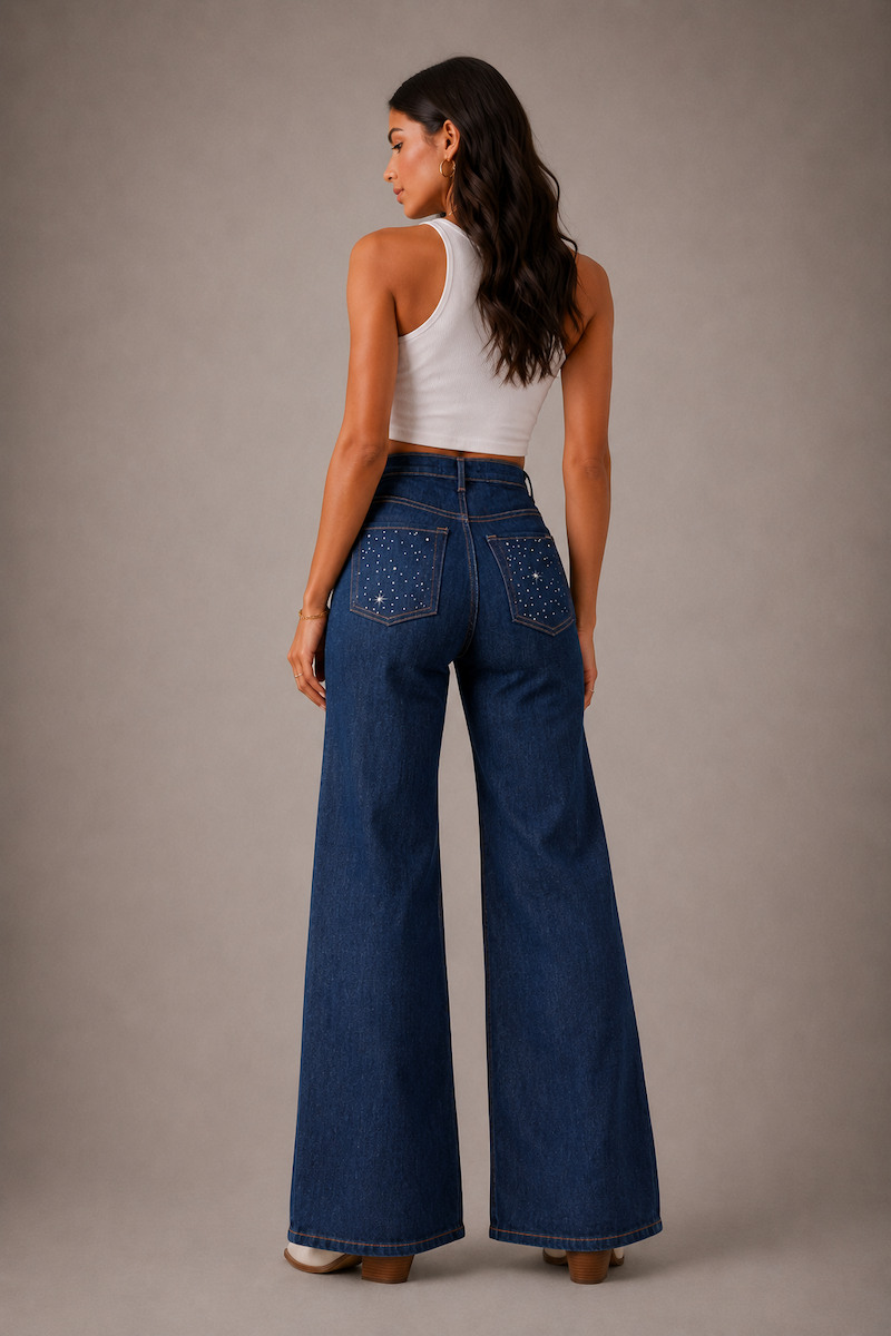 GJG Celeste Wide Leg Jean Dark Wash