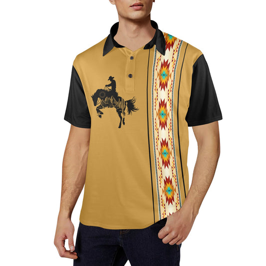 Baha Ranch Desert Bronc Aztec Polo Style Shirt
