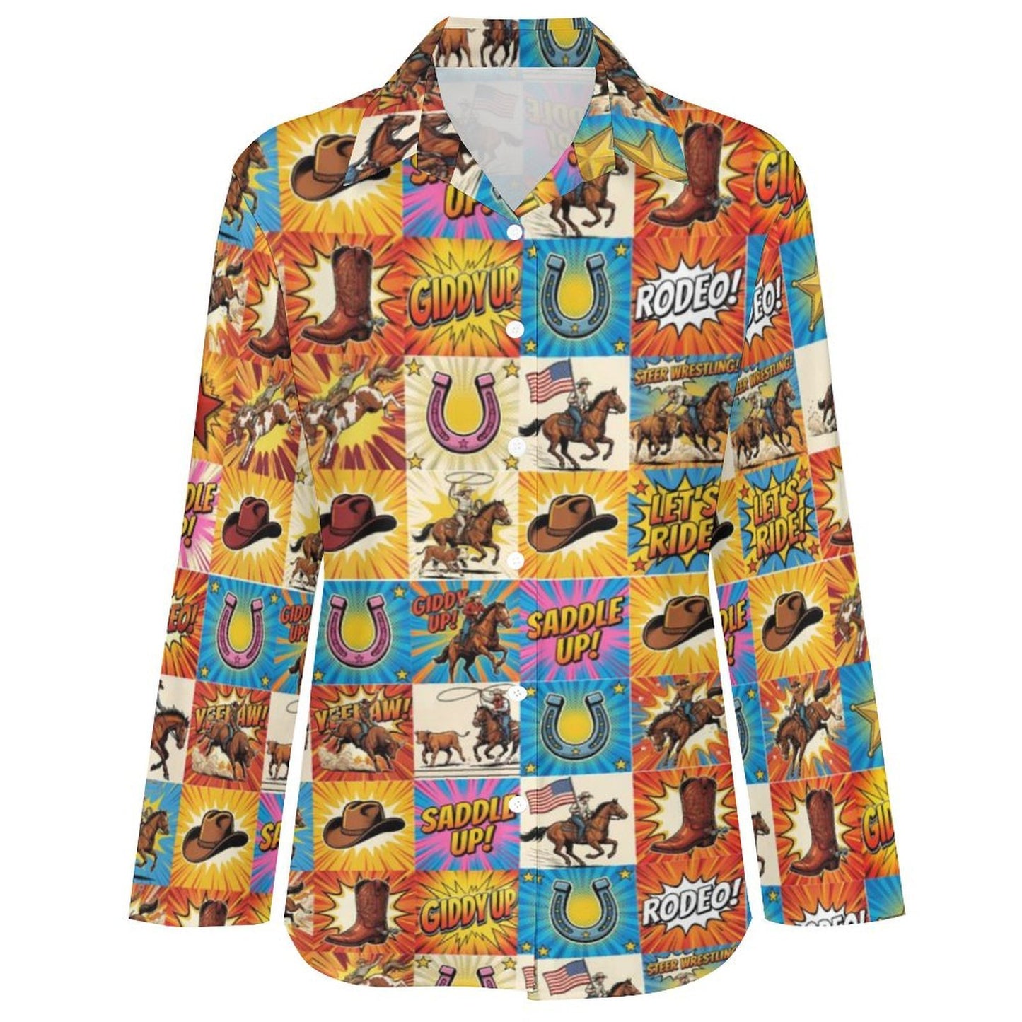 Baha Ranch The Comic Corral Western Rodeo Blouse