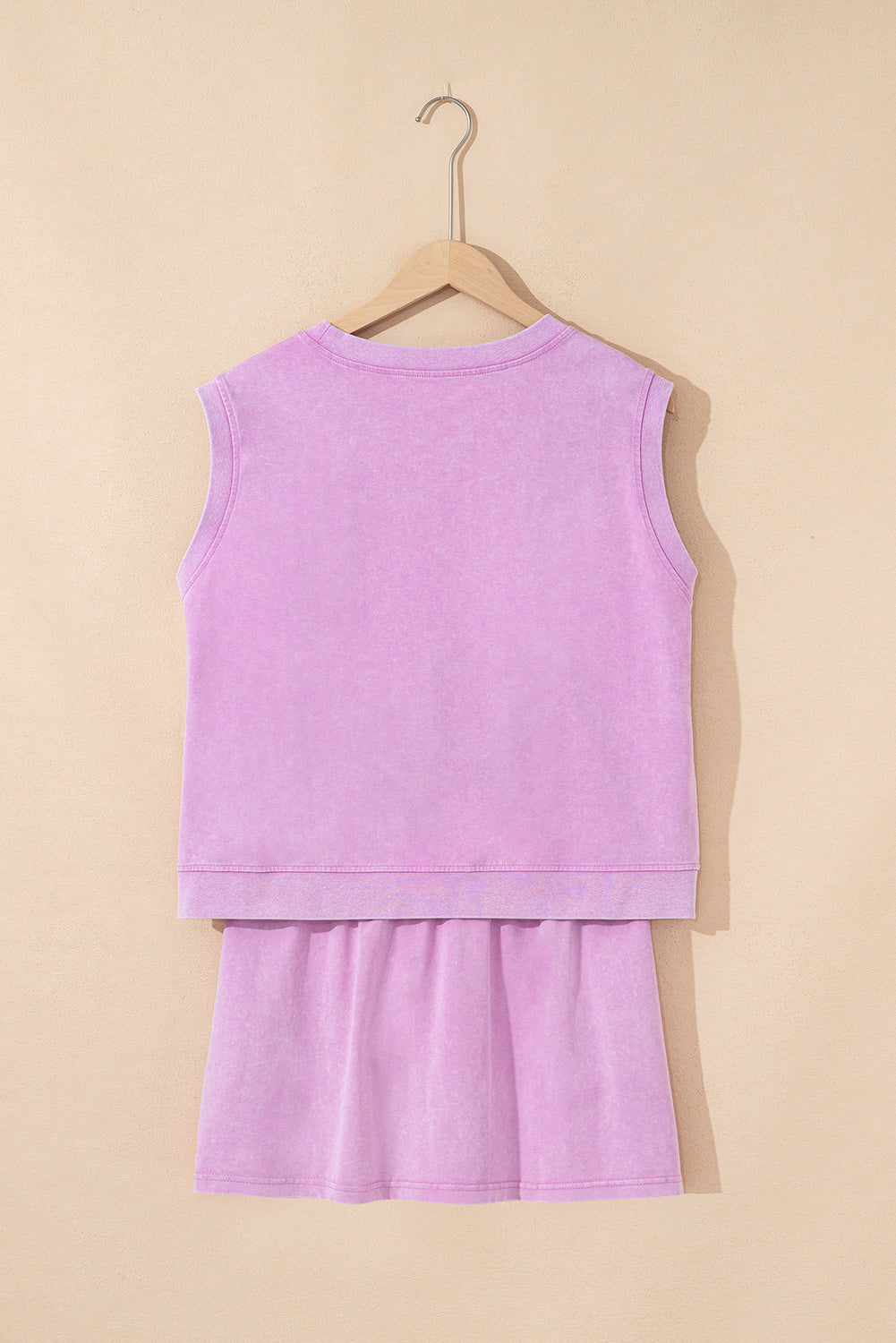 Solid Mineral Wash Tank Top & Lined Skort Set