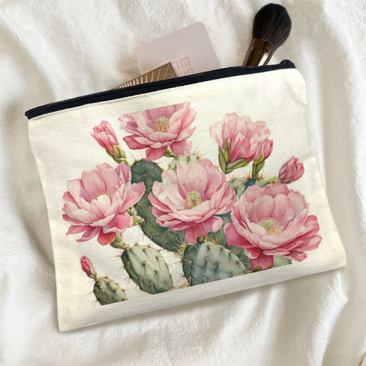 Cactus Flower Cosmetic Bag Pack of 5 Made in America