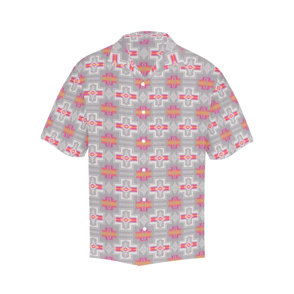 Pink Fire Aztec Men's Camp shirt