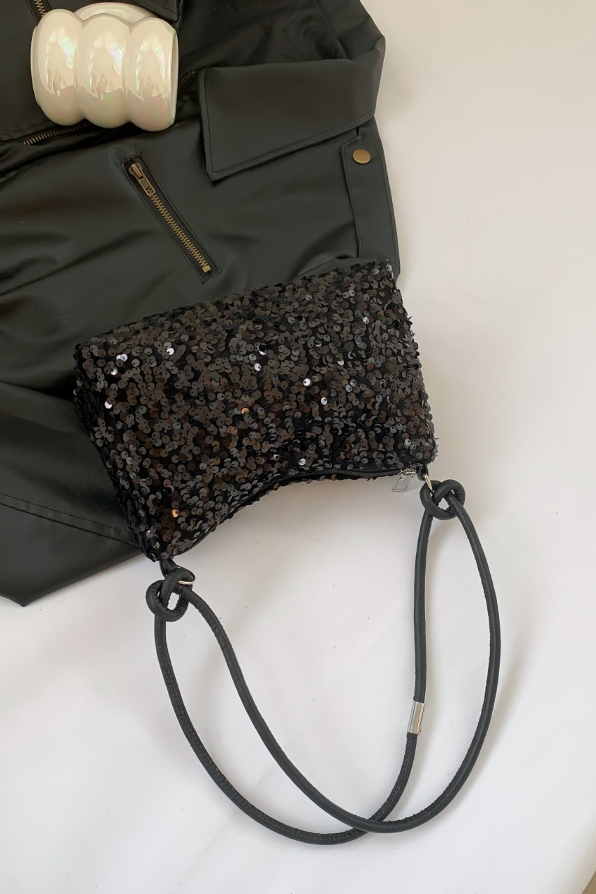 Sequin Double Strap Shoulder Bag choice of colors