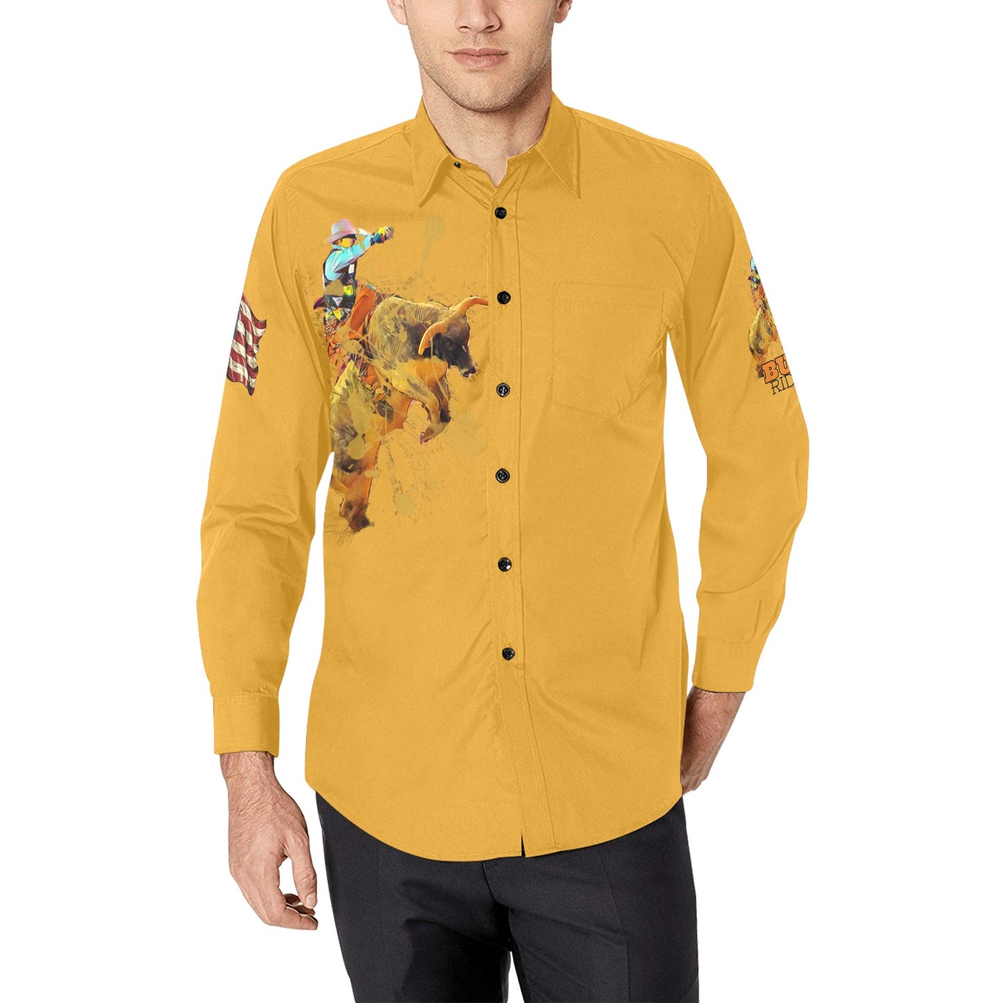 Custom Bull Rider Western Button Up Shirt