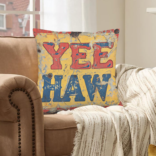 Baha Ranch YEEHAW Vintage Western Velvety Soft Pillow Case Made in America